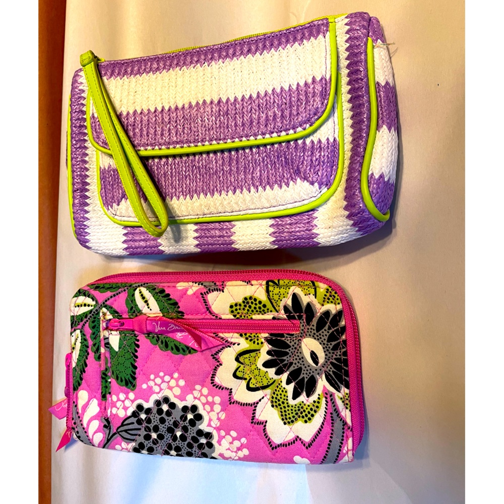 Vera Bradley Wallet & Wristlet Bundle, 1. Purple& White, 2. Mostly Pink